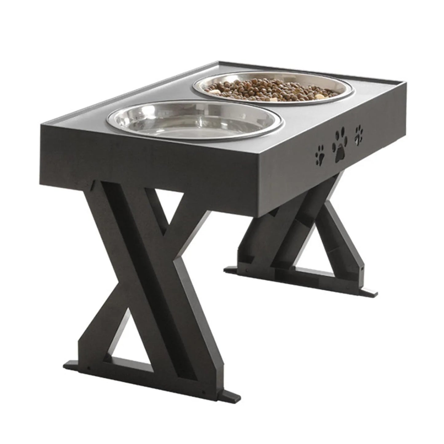 Stainless Steel Elevated Dog Bowl Non-Slip Design for Healthy Digestion