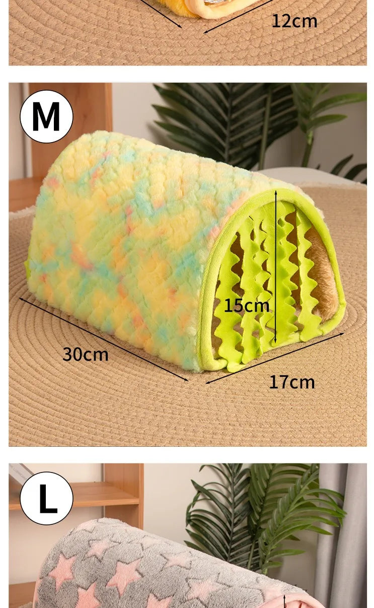 Tunnel Dutch Pig Hamster Hiding House Hamster Nest Rabbit Summer Cooling Channel Pet Tunnel Toy Mouse Nest Small House