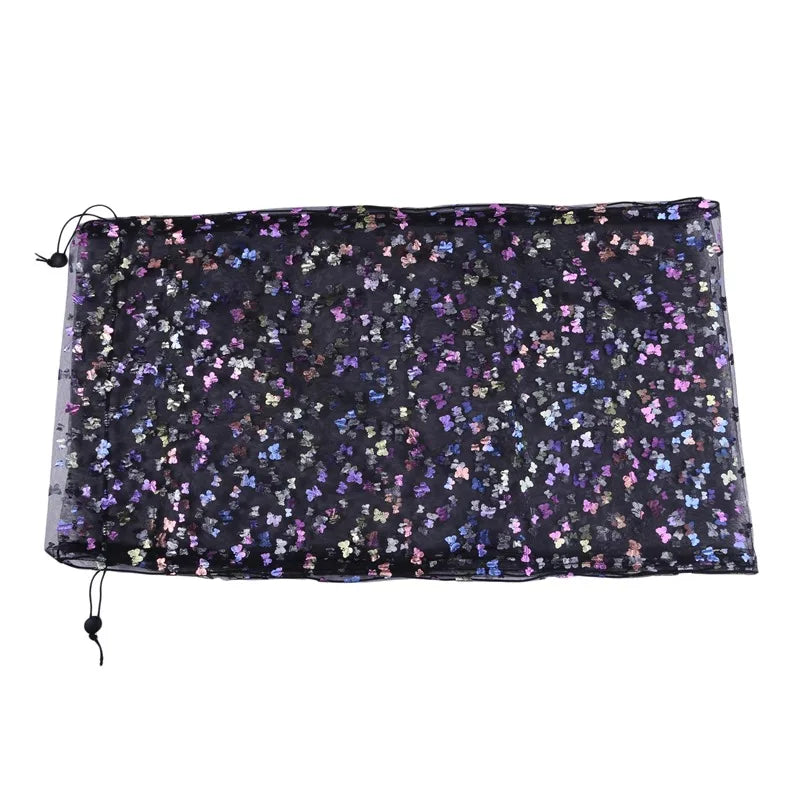 Universal Bird Cage Cover Elastic Mesh Skirt Soft Seed Guard for Birds