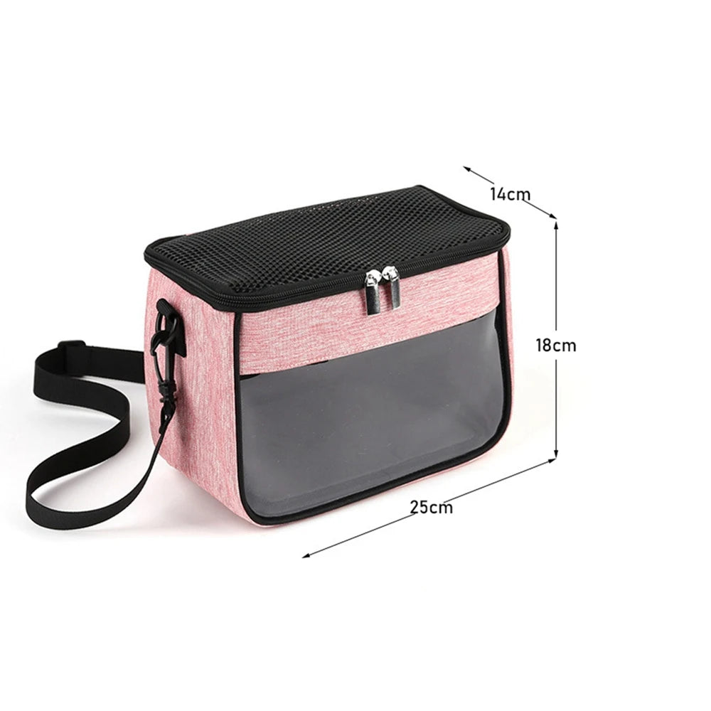 Small Animal Carrier Backpack for Small Pet Breathable Portable Outgoing Crossbody Travel Bag Windproof One Shoulder Bag