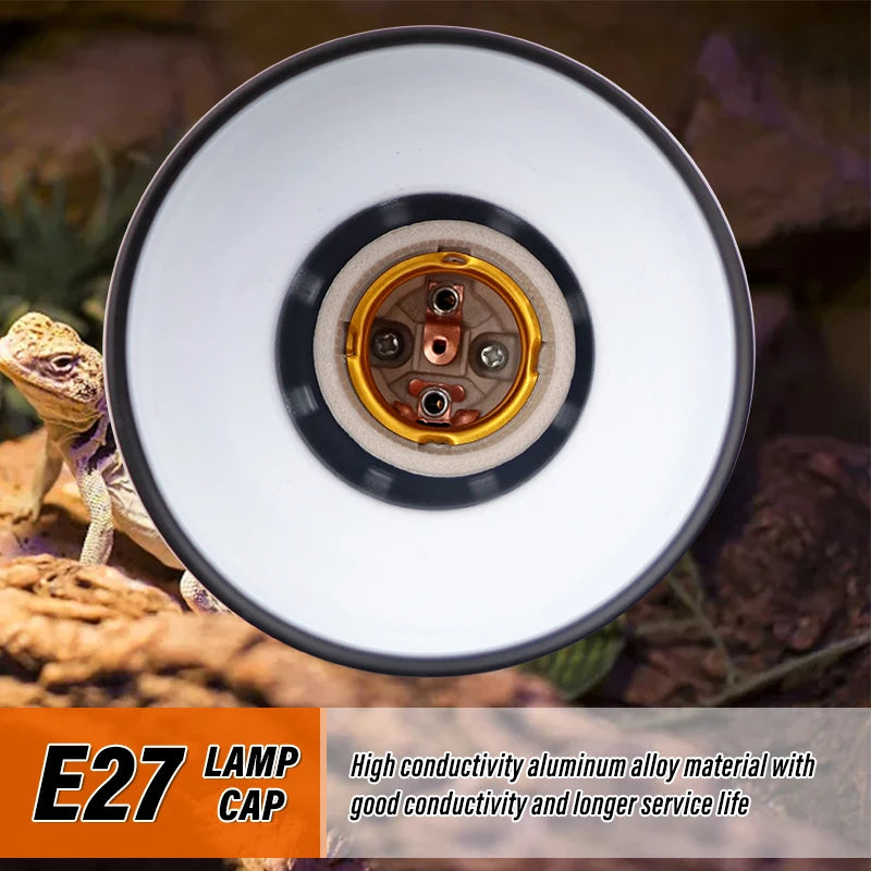 UVA+UVB 3.0 Reptile Lamp Holder Set with Clip-on Thermometer Hygrometer Lizard Turtle Tortoises Basking Heating Bulb 220V