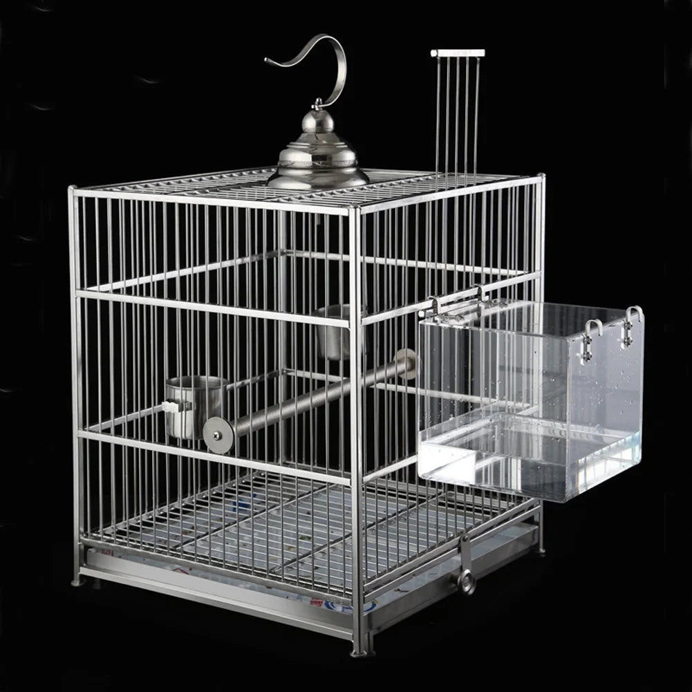 Transparent Acrylic Bird Bath Box Thickened Hanging Water Bath Tub Bird Supplies Shower Cage Accessory