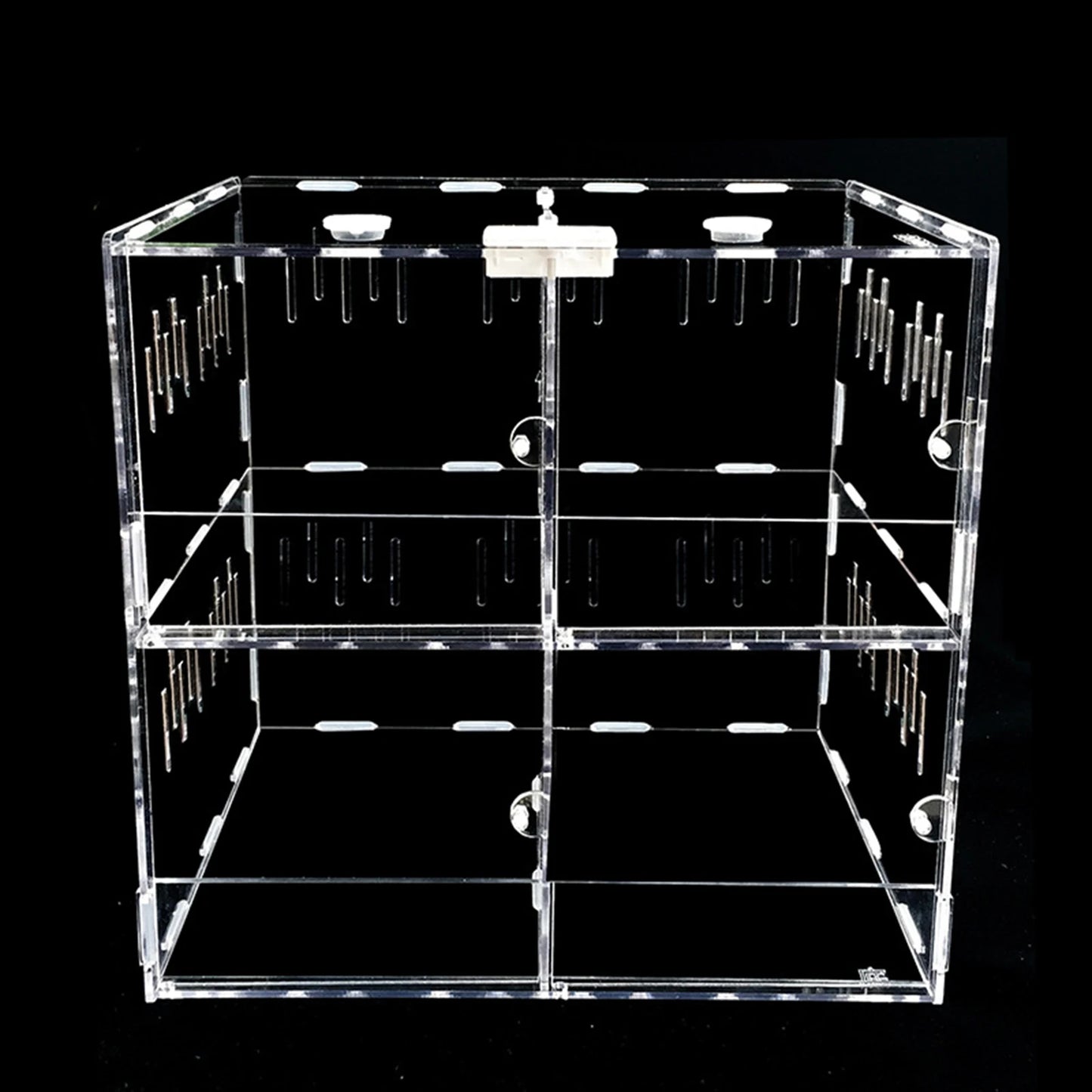 Acrylic Pet Breeding Box for Reptiles and Insects with 4 Grids
