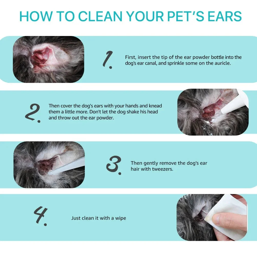 Pet Ear Powder For Dogs Ear Hair Removal And Cleaning 30g