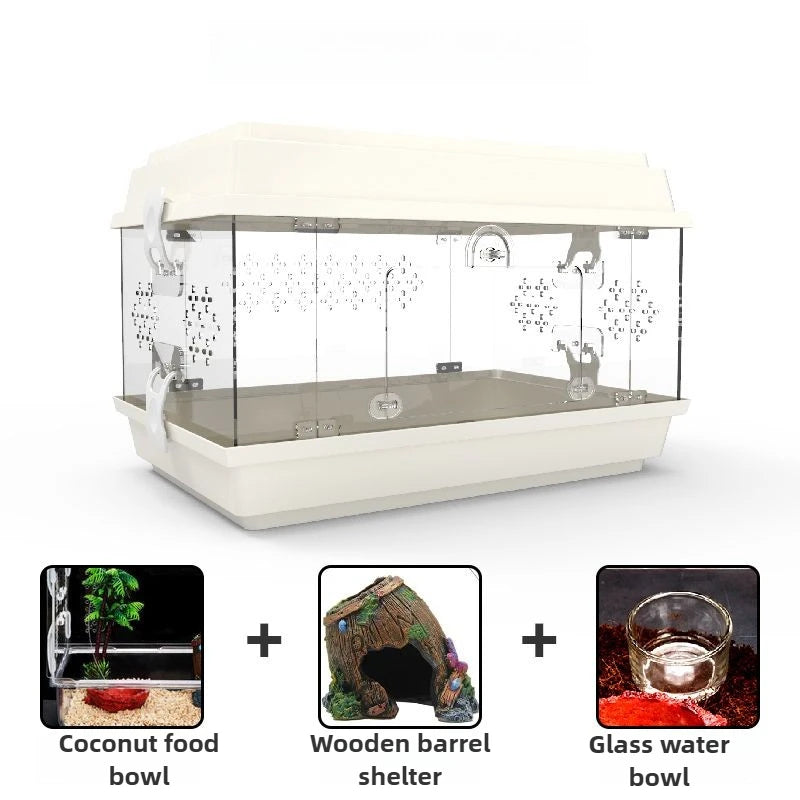 Acrylic Lizard Kennel Transparent Poison Spider Turtle Tank Reptile Breeding Cage Snakes Terrarium Lizard Growbox Pet Products