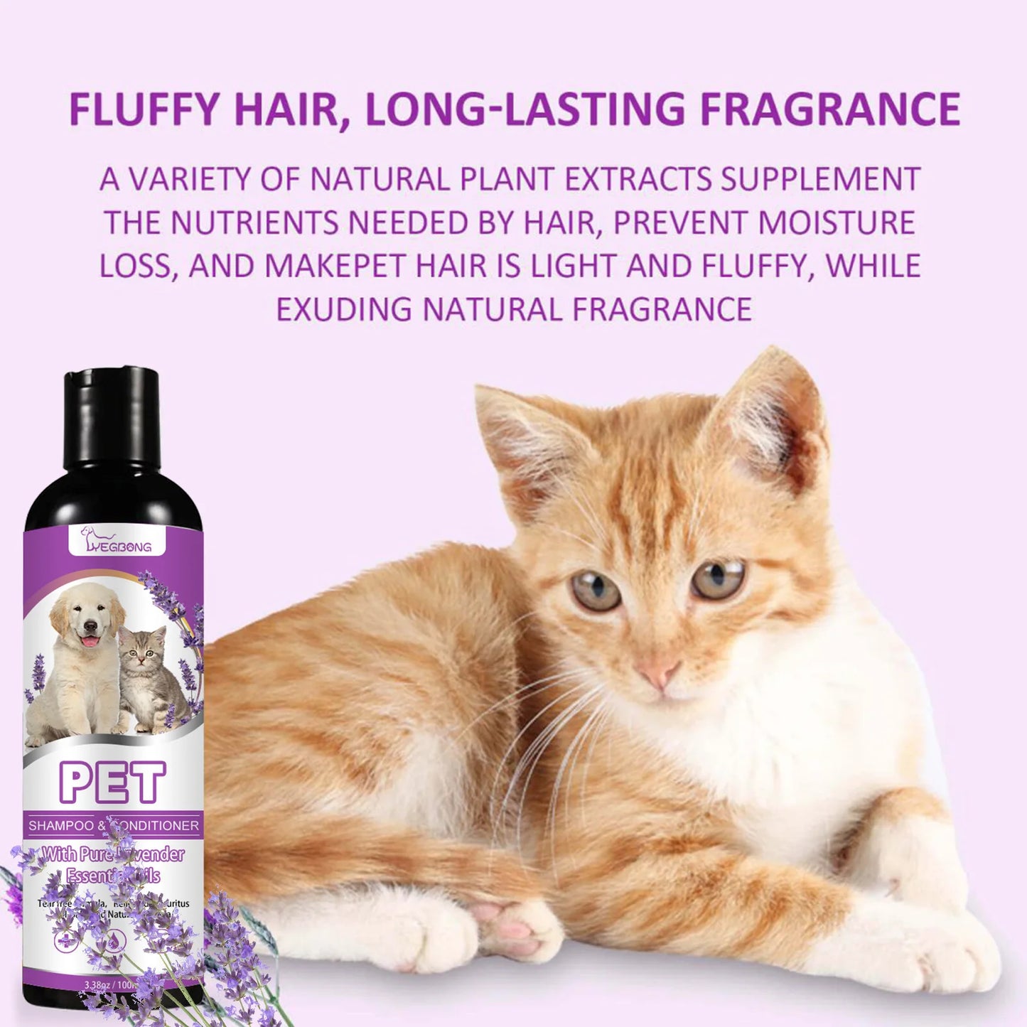 Pet Shampoo for Dogs Flea Killer Softening Itch Relief pH Balanced Moisturizing