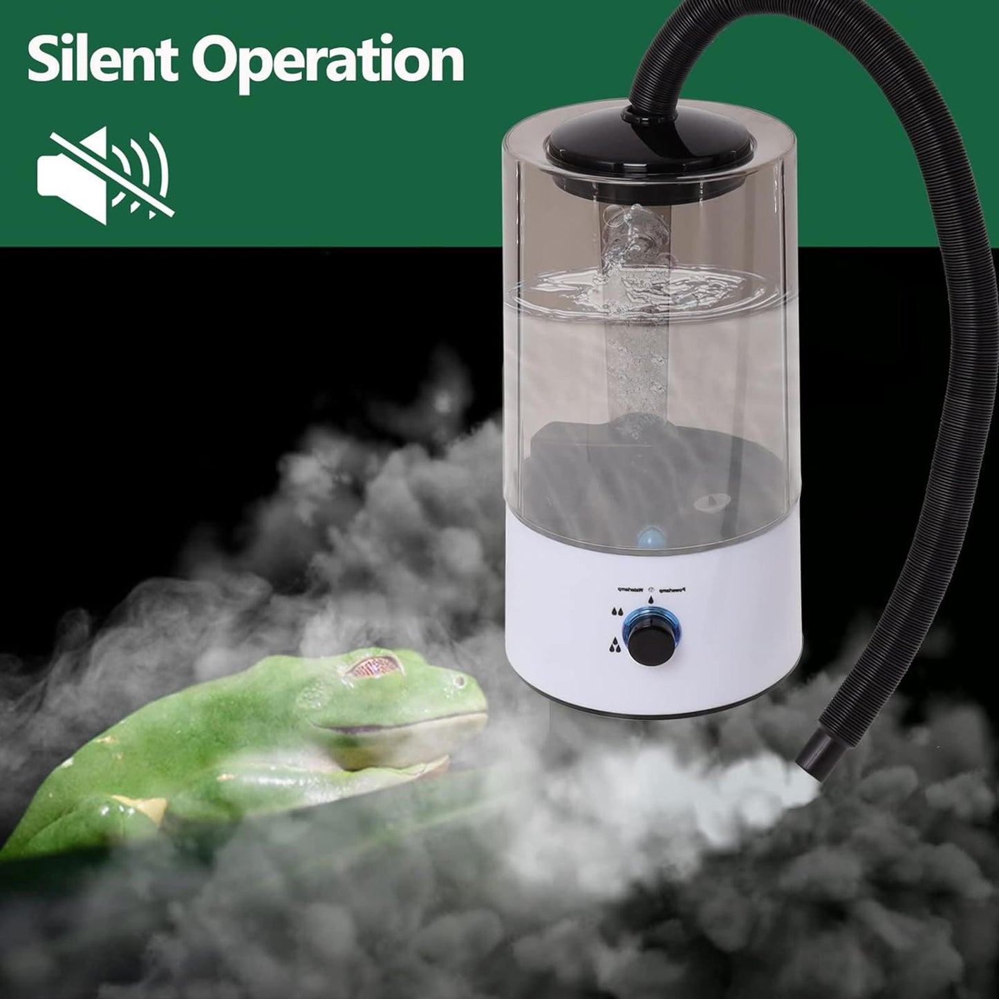 4L Reptile Humidifier Fogger with Automatic Shutdown and Extension Hose