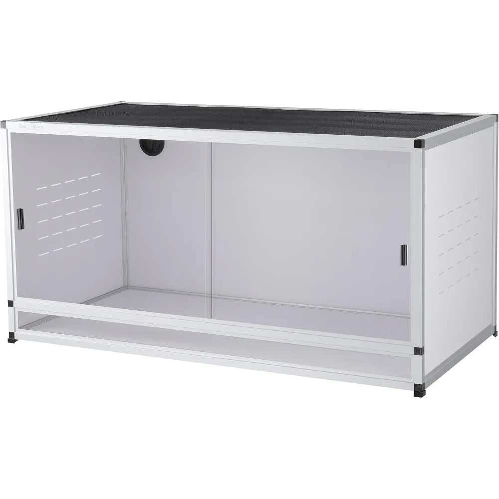 PVC Reptile Enclosure 76 Gallon Large Reptile Terrarium 44''x20''x20 Tank for Bearded Dragon Gecko Lizard Snake,Wide Breeding L