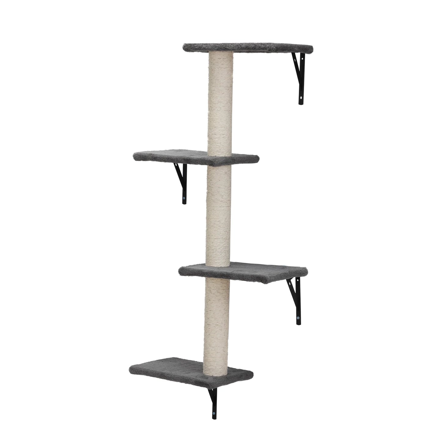 5 Piece Wall Mounted Cat Climber Set with Shelves and Scratching Posts