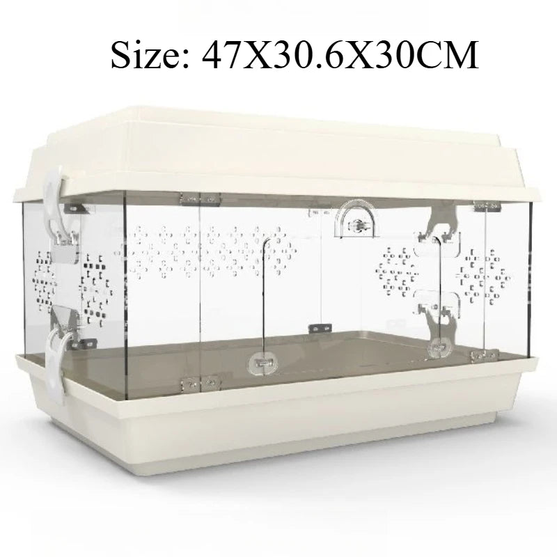 Acrylic Lizard Kennel Transparent Poison Spider Turtle Tank Reptile Breeding Cage Snakes Terrarium Lizard Growbox Pet Products