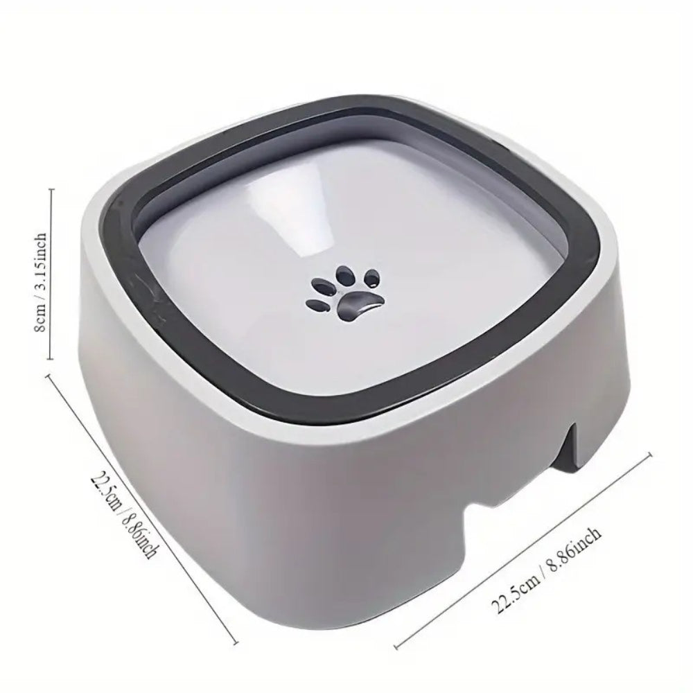 Non-Slip Clear Plastic Dog Water Bowl with Floating Debris Filter - Spill-Resistant, Travel-Ready, No Batteries Needed, Portable
