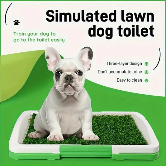 Dog Feces Training Pad With Artificial Turf Odorless Indoor Puppy Toilet