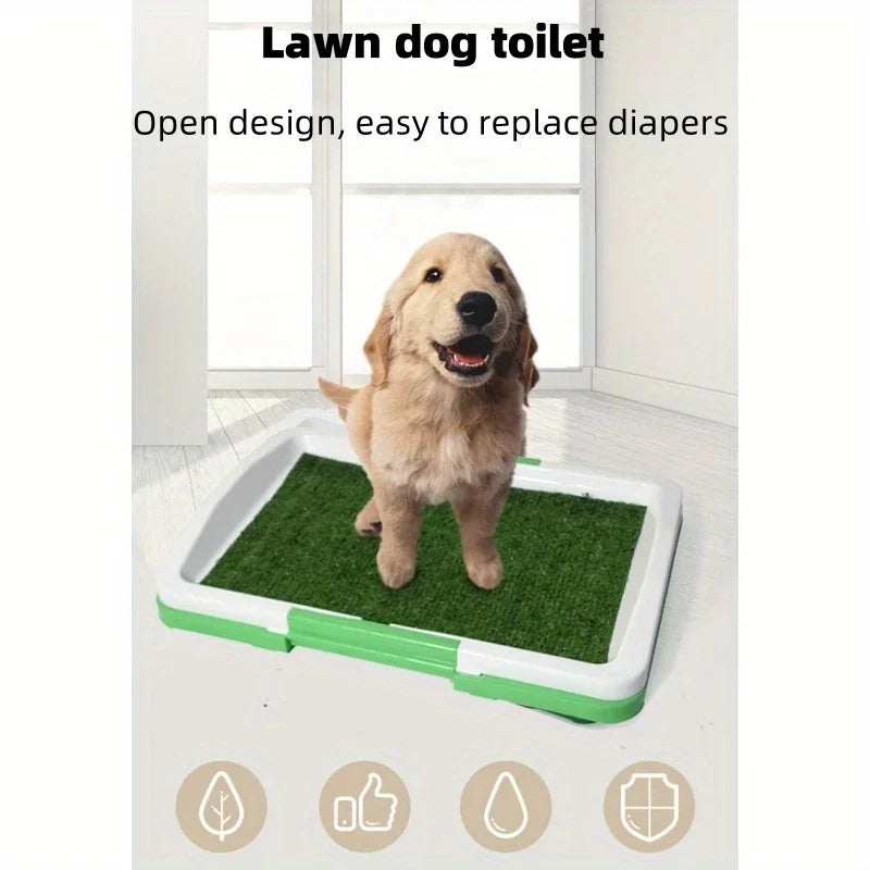 Dog Feces Training Pad With Artificial Turf Odorless Indoor Puppy Toilet