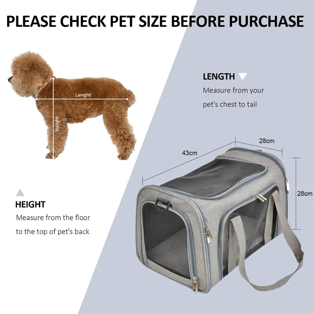 Airline Approved Soft Sided Dog Carrier Backpack For Small Dogs And Cats