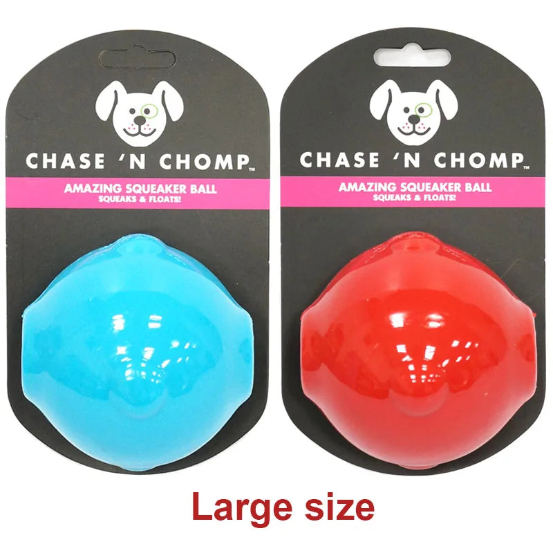 CAITEC Amazing Squeaker Ball Durable Floatable Dog Toy For Tossing And Chasing