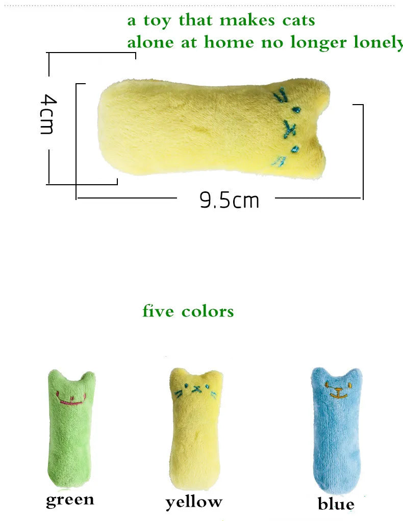 Teeth Grinding Catnip Plush Cat Toy For Cats Interactive Chew Toy