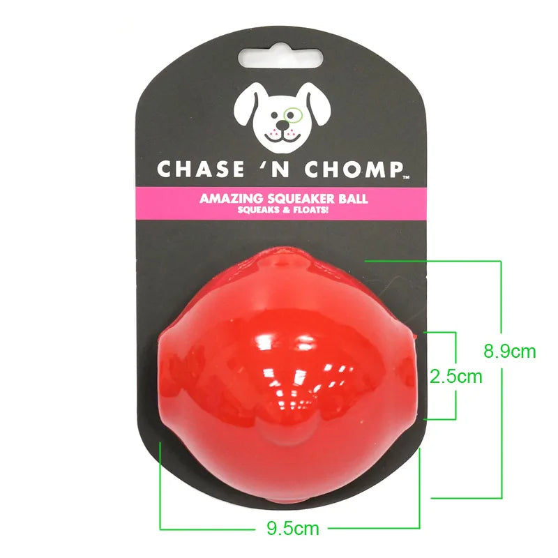 CAITEC Amazing Squeaker Ball Durable Floatable Dog Toy For Tossing And Chasing