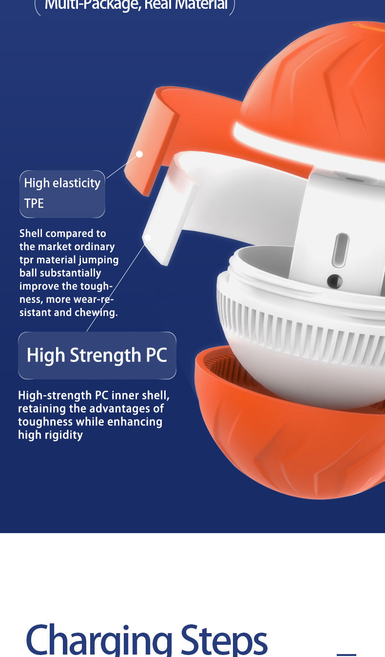 Dog Interactive Electric Rolling Ball Toy With Gravity Bouncing Action