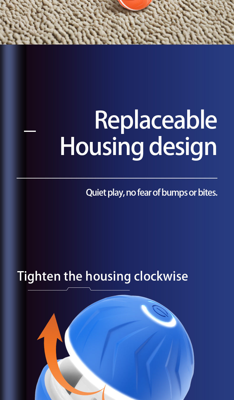 Dog Interactive Electric Rolling Ball Toy With Gravity Bouncing Action