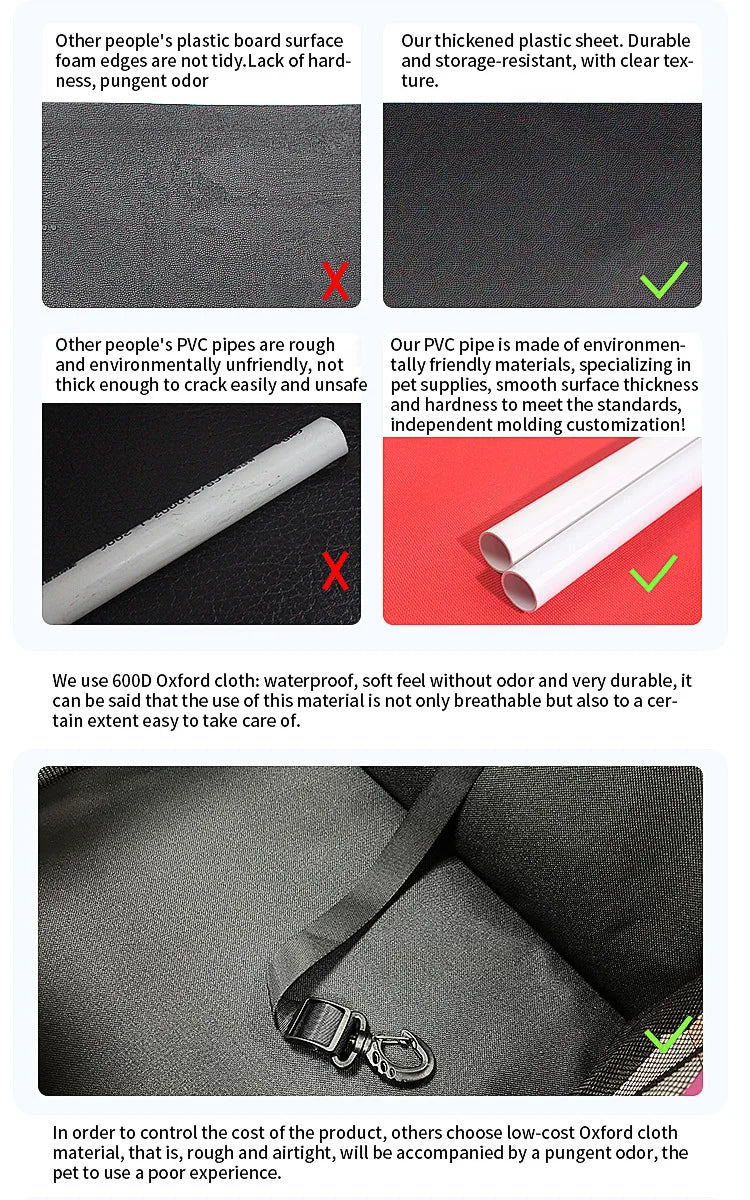 Waterproof Pet Car Seat Cushion For Dogs And Cats Rear Seat Safety Pad