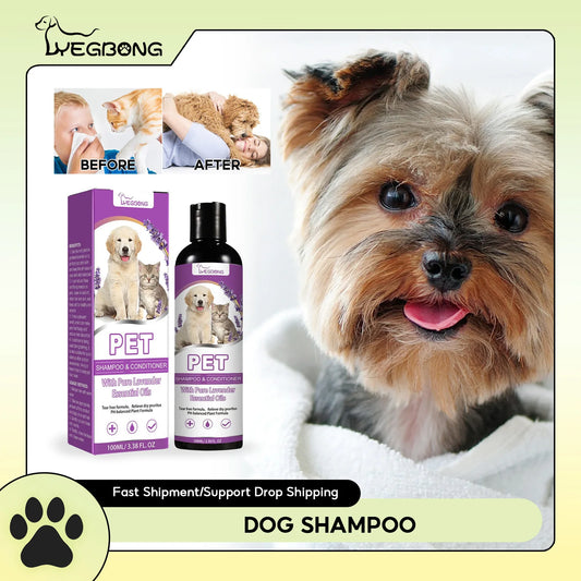 Pet Shampoo for Dogs Flea Killer Softening Itch Relief pH Balanced Moisturizing