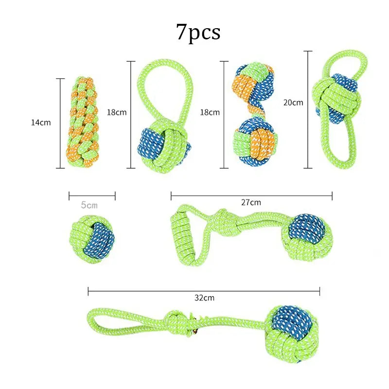 Bite Resistant Rope Knot Dog Chew Toys for Dental Cleaning and Boredom Relief