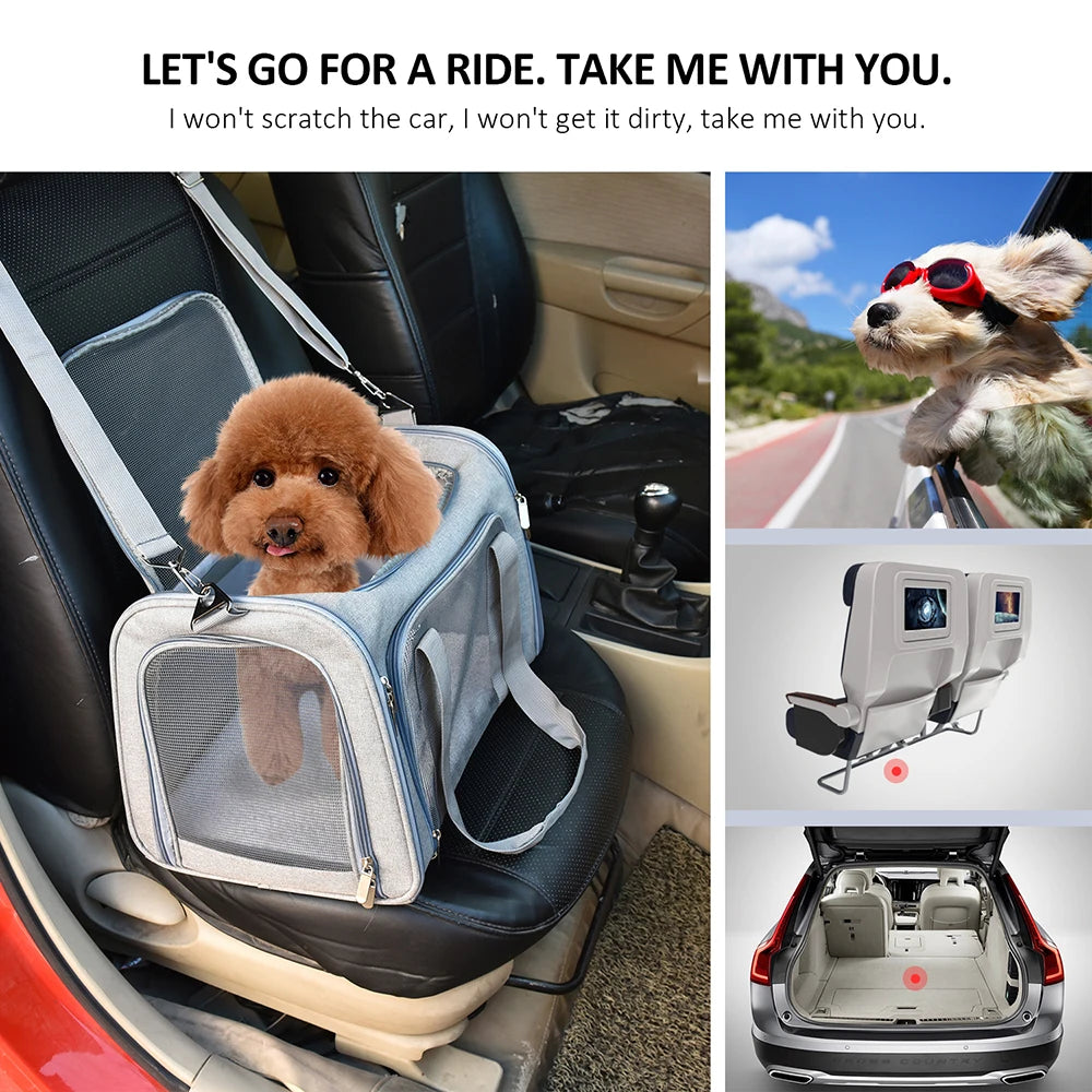 Airline Approved Soft Sided Dog Carrier Backpack For Small Dogs And Cats
