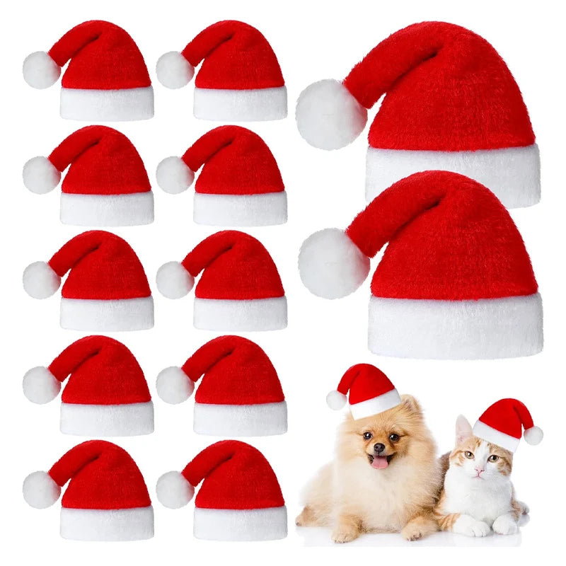 Frienda Plush Santa Hat For Dogs And Cats Christmas Party Costume