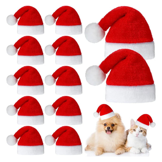 Frienda Plush Santa Hat For Dogs And Cats Christmas Party Costume