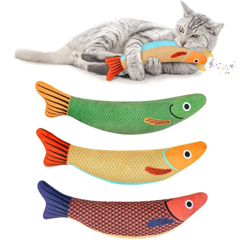 Catnip 3D Simulation Fish Plush Toy For Cats Interactive Chew Goldfish