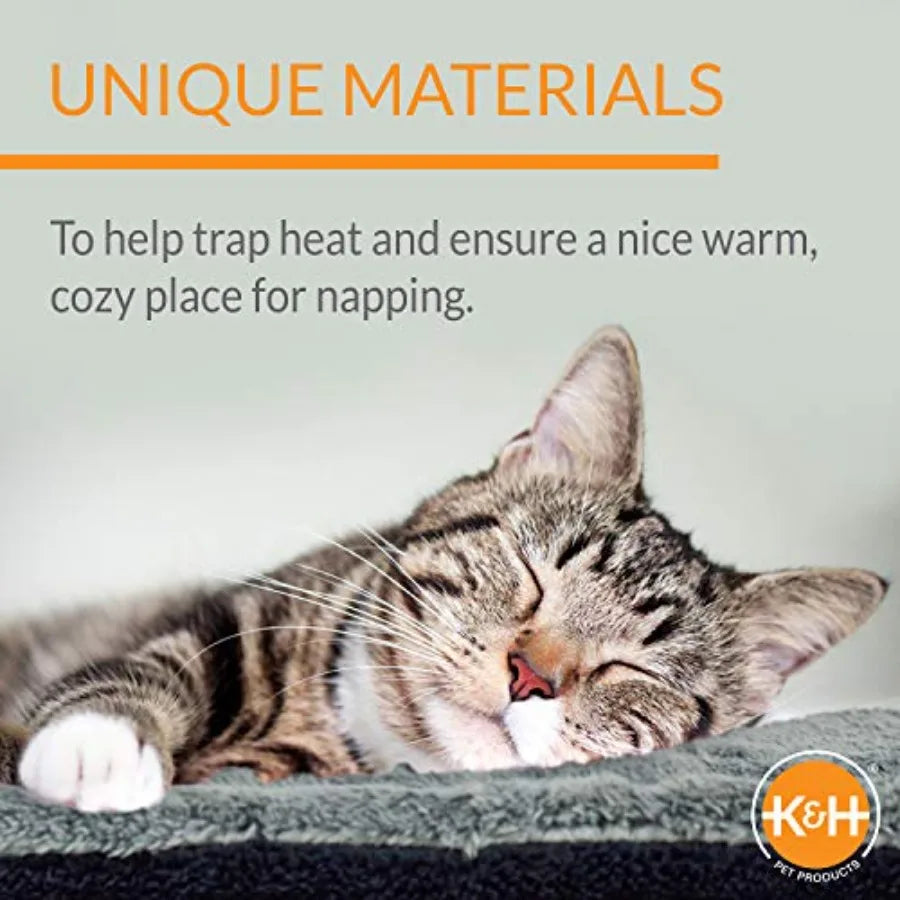 Self Warming Cat Bed Pad With Reversible Dual Layer Comfort