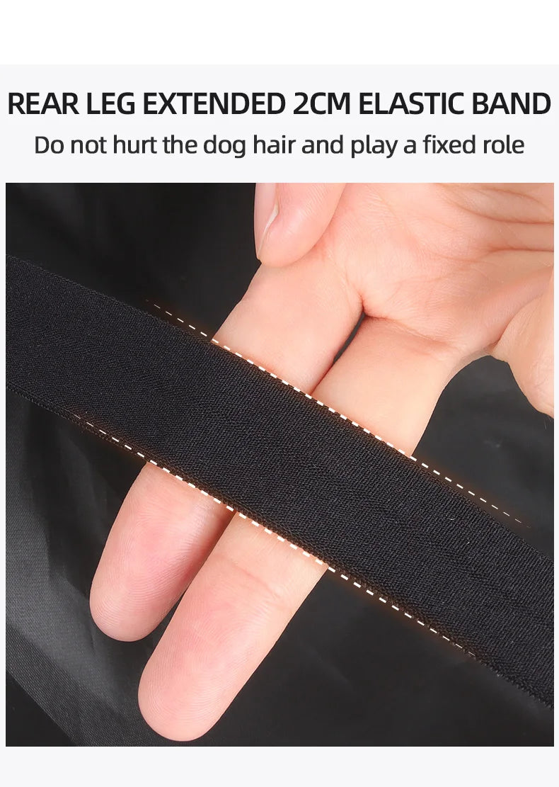 Warm Reflective Puffer Dog Coat For Large Dogs With Built In Harness Vest