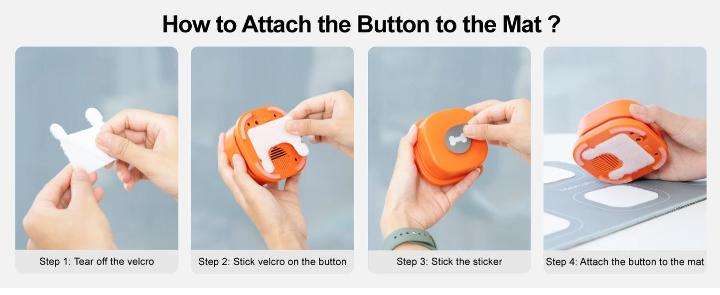 Mewoofun Recordable Dog Talking Buttons with Rubber Mat for Training