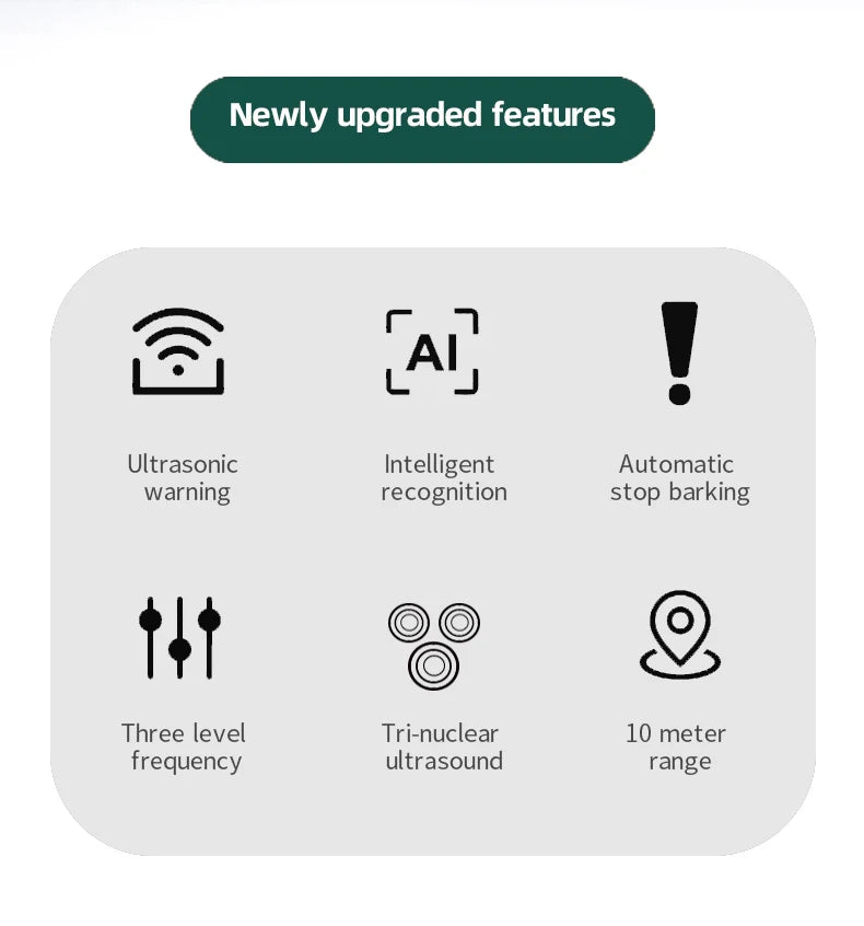 Ultrasonic Anti Barking Device With 3 Modes Auto Stop Barking For Dogs