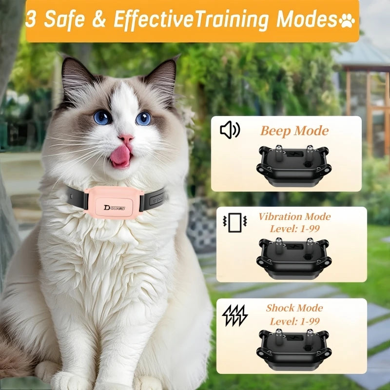 YHLC 800m Cat Anti Meowing Collar No Shock Vibration Trainer for Cats