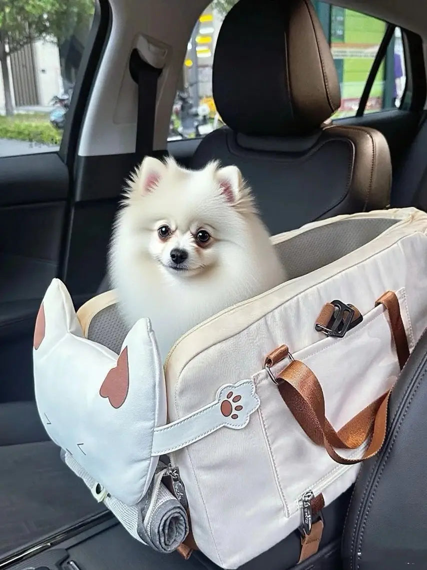 Dog Car Seat Booster for Car Armrest and Cat Carrier