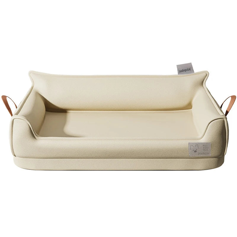 Leather Plush Donut Dog Bed For Large Dogs Snug Warm Cozy Rectangle