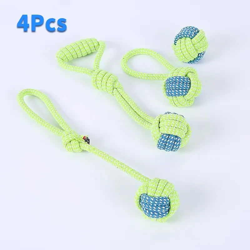 Bite Resistant Rope Knot Dog Chew Toys for Dental Cleaning and Boredom Relief