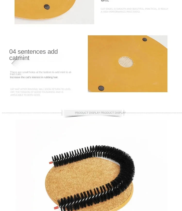 Cat Arch Self Grooming Massage Toy With Rubbing Brush And Scratching Pad