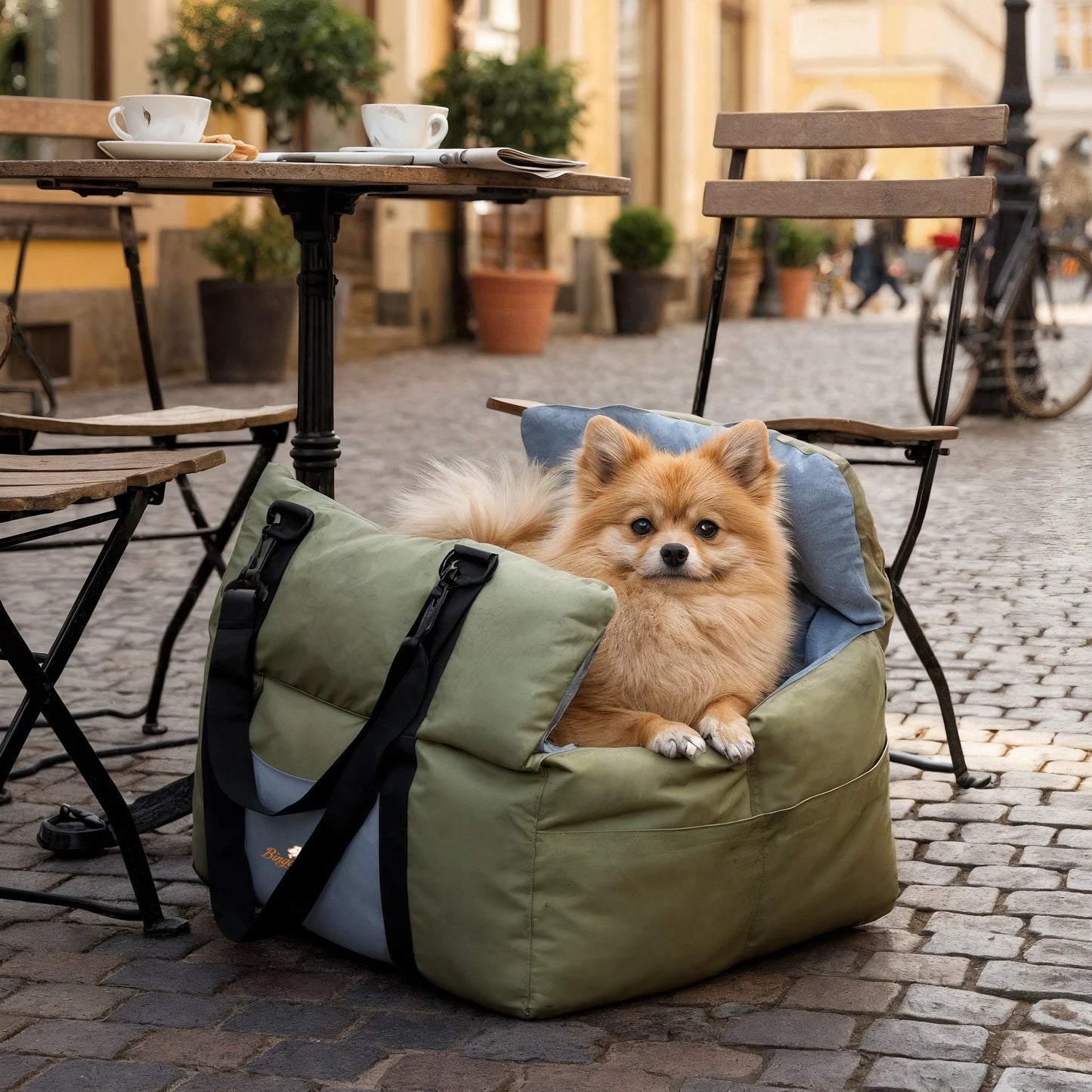 Dog Car Seat Travel Bed Carrier For Small Dogs Up To 10 Kg With Clip On Leash