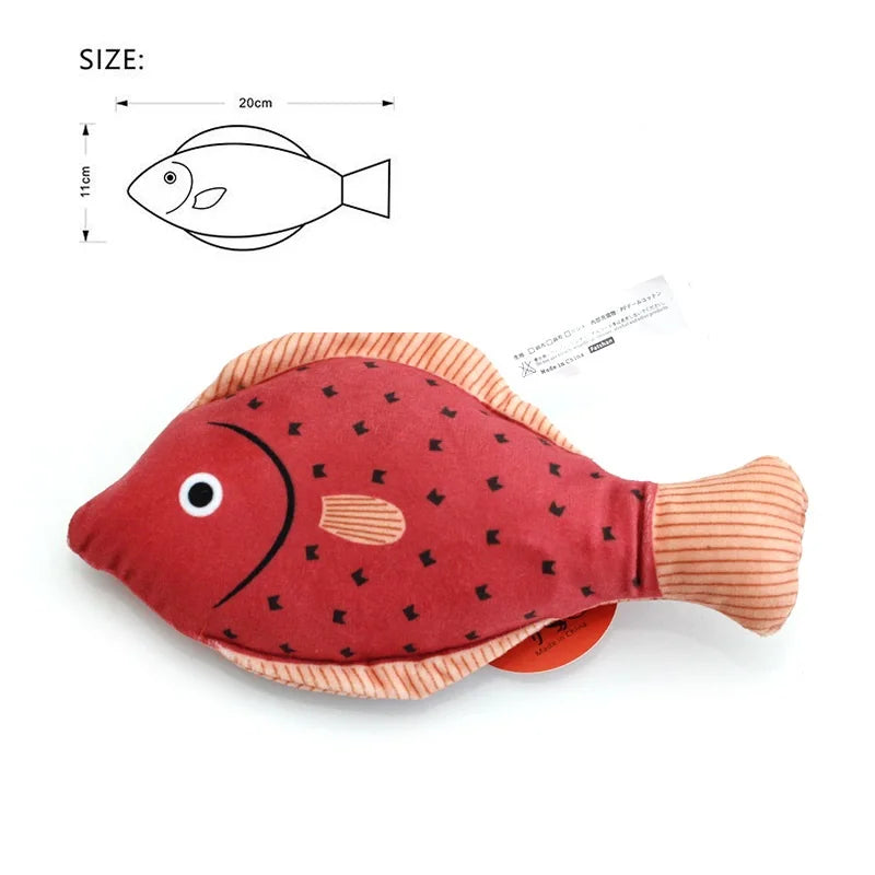 Catnip 3D Simulation Fish Plush Toy For Cats Interactive Chew Goldfish