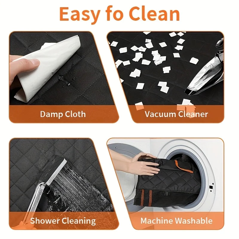 Heavy Duty Dog Car Seat Cover Hammock With Side Flaps Anti Slip Waterproof Nylon