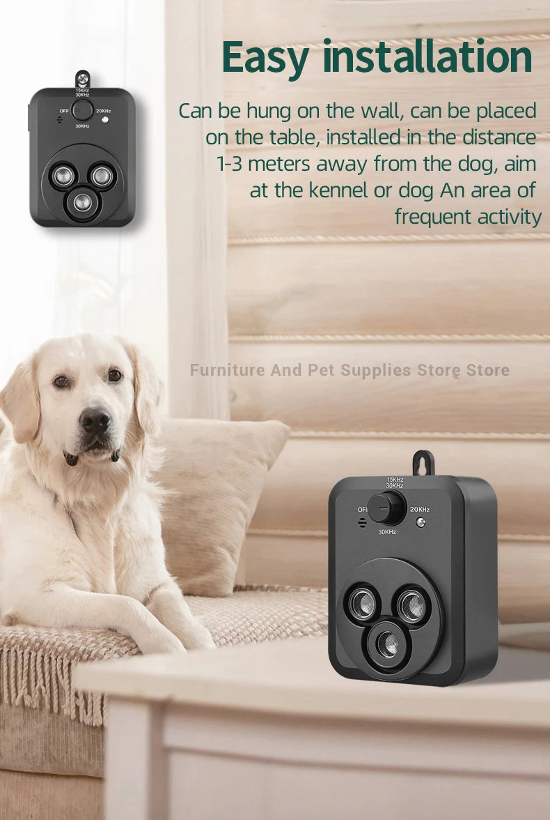 Ultrasonic Anti Barking Device With 3 Modes Auto Stop Barking For Dogs