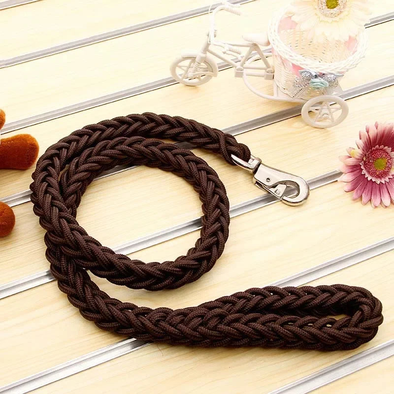 Heavy Duty Nylon Braided Dog Leash For Large Dogs Durable Walking Lead