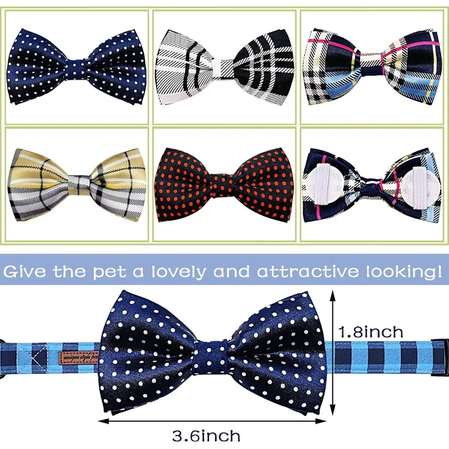 10 Pack Small Dog Collar Bowties Charms For Puppies Cats Embellishments
