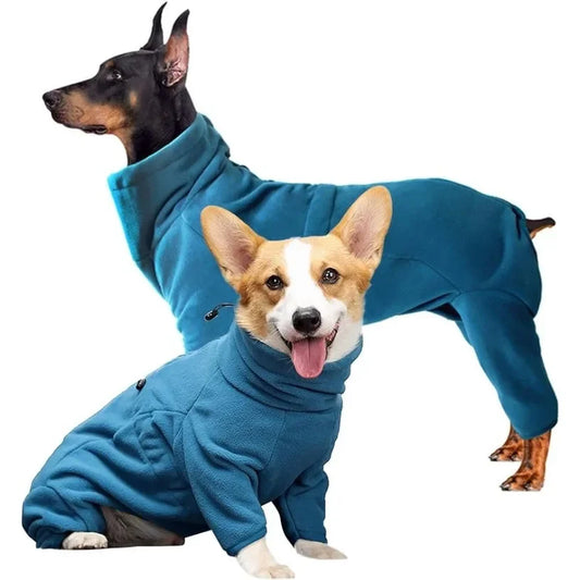 Soft Fleece Dog Pajamas Pullover Warm Winter Coat for Small to Large Dogs