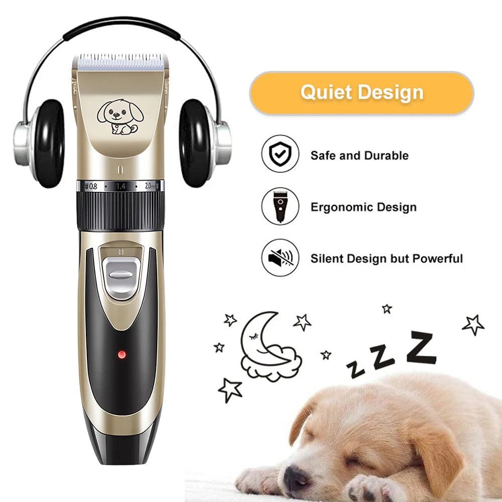 Rechargeable Pet Hair Trimmer Clipper Grooming Kit For Cats And Dogs