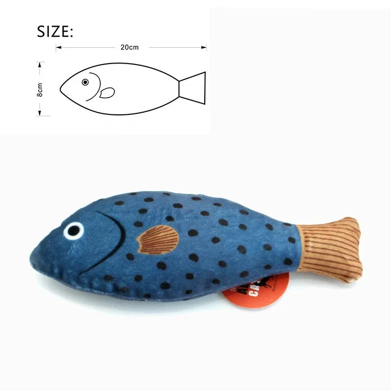 Catnip 3D Simulation Fish Plush Toy For Cats Interactive Chew Goldfish