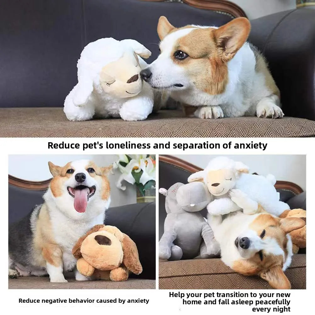 Calming Dog Plush Toy With Real Heartbeat Simulator For Anxiety Sleep Relief