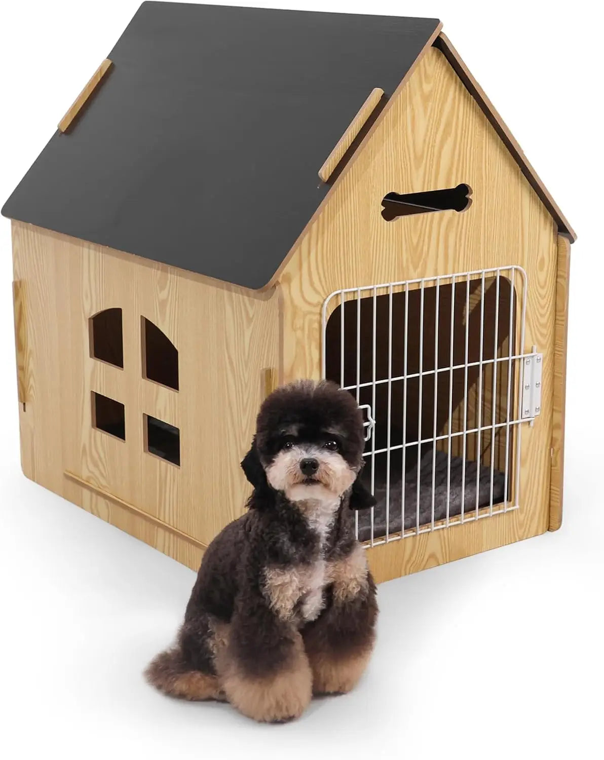 Cozy Wooden Indoor Dog House For Small Dogs And Cats